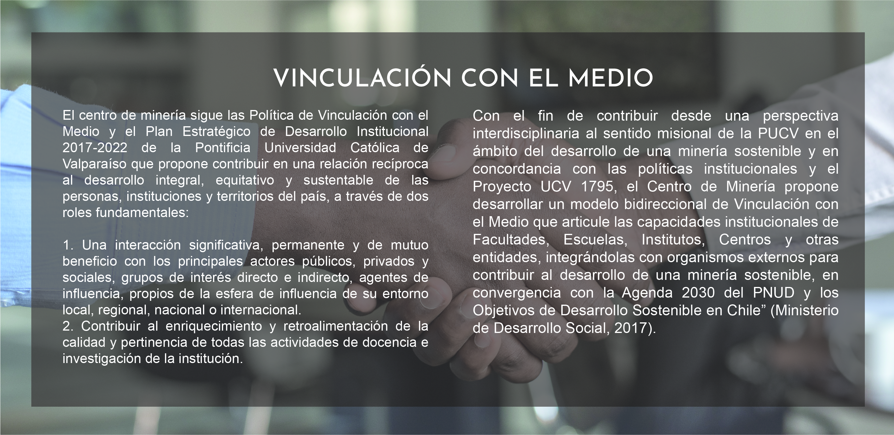 VINCULACIÓN CON EL MEDIO TEXTO